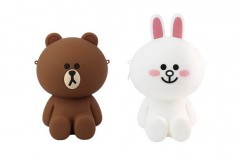 LINE FRIENDS 布朗熊硅胶斜挎包