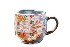 九谷烧手作金花诘马克杯