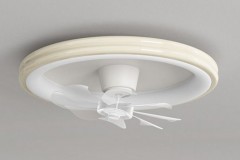 皇将奶油风卧室风扇灯