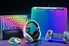 雷蛇 Razer 幻影白巴塞利斯蛇电竞游戏鼠标垫键盘耳机套装