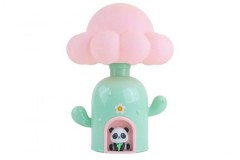 月下猫 熊猫仔仔仙人掌小屋夜灯