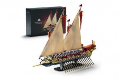 耐菲 Nifeliz 加莱 Galley 中世纪希腊排桨帆船拼装模型玩具