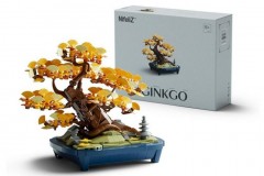 Nifeliz Ginkgo 秋日银杏树盆景拼插积木