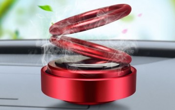 太阳能车载双环旋转悬浮香薰