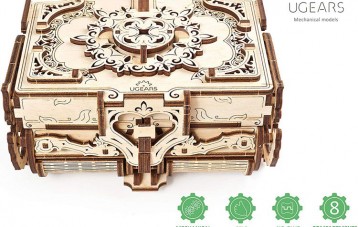乌格 UGEARS 拼装积木古董珠宝盒