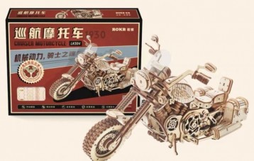 若客 ROKR 木质摩托车模型摆件