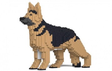 积卡 JEKCA 柴犬积木