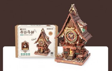 若态 RoboTime 若客布谷鸟钟积木拼搭玩具