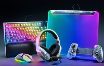 雷蛇 Razer 幻影白巴塞利斯蛇电竞游戏鼠标垫键盘耳机套装