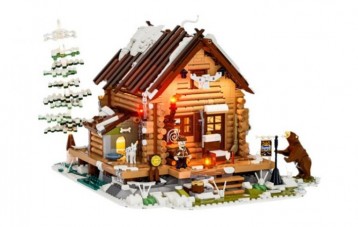 Lumibricks 极光观测木屋拼装积木