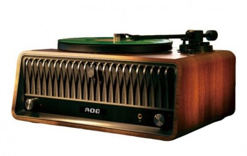 飞利浦 Philips TAV9000F 木纹黑胶唱片机