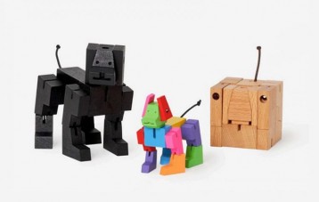 Areaware Milo Cubebot 变形魔方机器狗