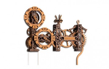 WOODEN.CITY Steampunk 蒸汽朋克挂钟模型拼装积木